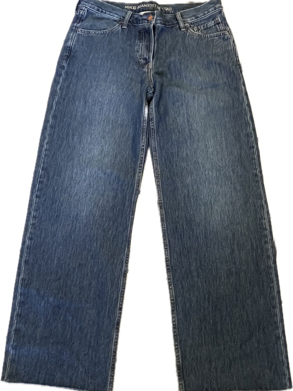 GAP Women’s Dark Blue Wide-Leg Ankle Jeans